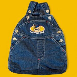 All-Star Denim Diaper Tote Bag Vintage Overalls Baby Shower Gift